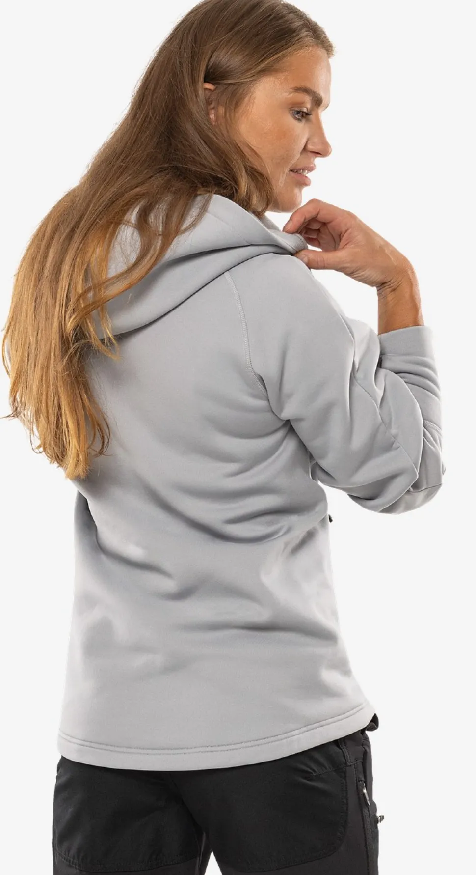 Cobalt Polartec® Power Stretch® Hoodie, Dam