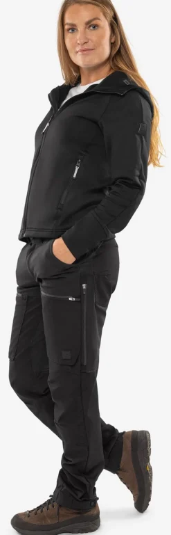 Cobalt Polartec® Power Stretch® Hoodie, Dam