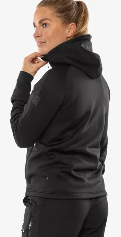 Cobalt Polartec® Power Stretch® Hoodie, Dam